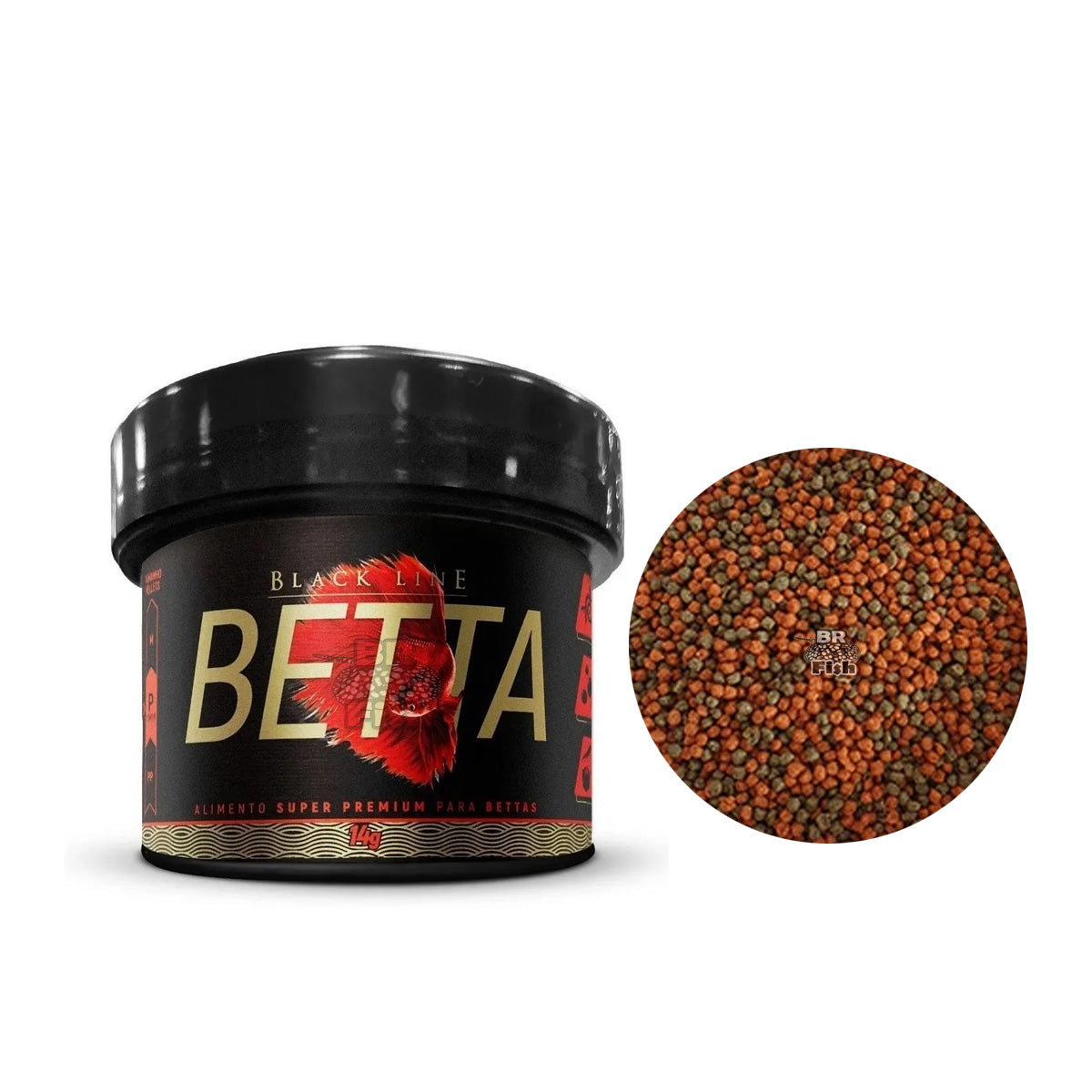 Ração Poytara Black Line Para Peixe Betta Aquários 14g