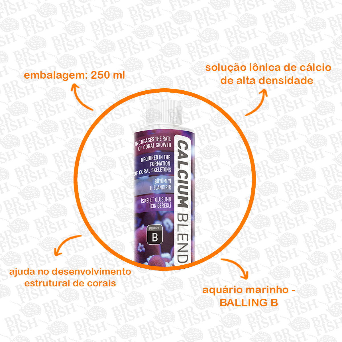 ReeFlowers Calcium Blend B Suplemento Cálcio Corais 250 ml