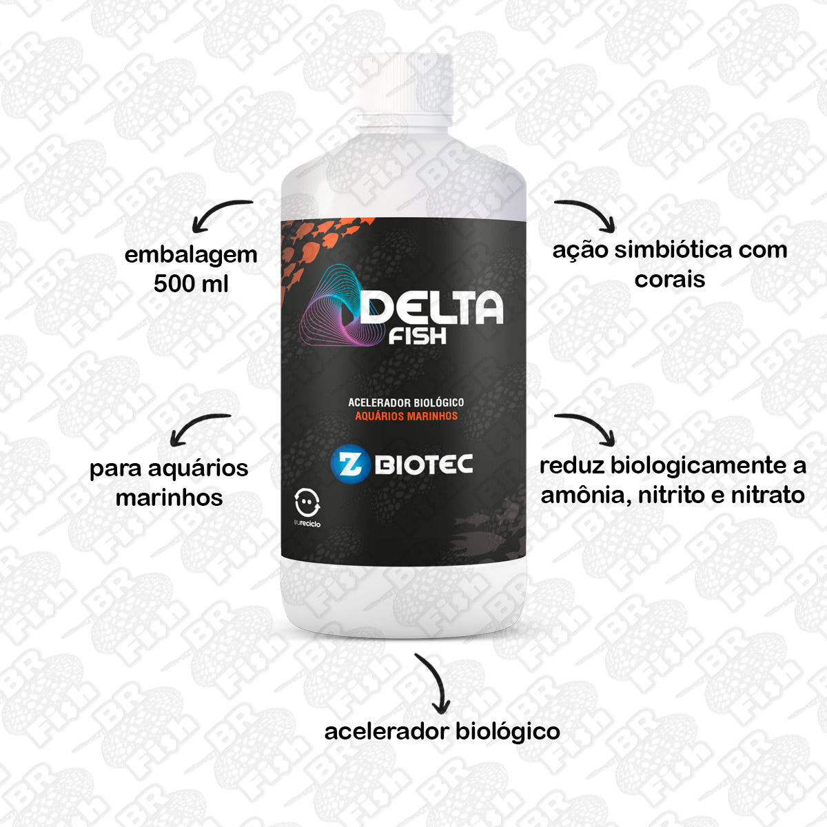 Acelerador Biológico Delta Fish Aquário Marinho Corais 500ml