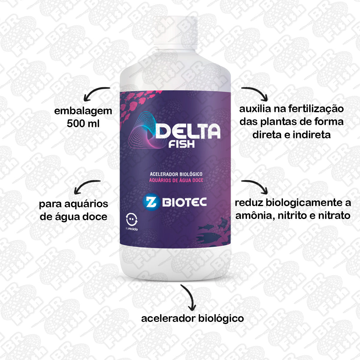 Acelerador Biológico Delta Fish Aquários Água Doce 500ml