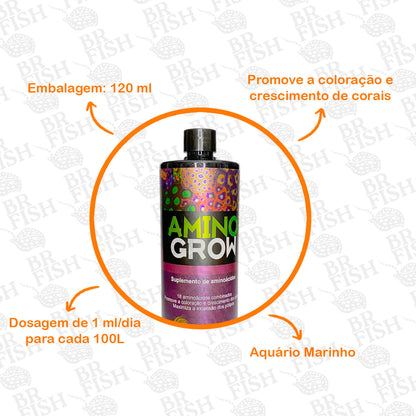 Amino Grow Ocean Tech Suplemento Aminoácidos Corais 120ml