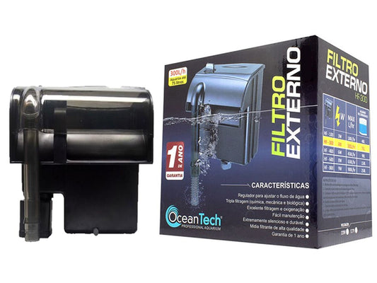 Filtro Externo Ocean Tech Hf 300 Aquario 75l 300l/h Hang On