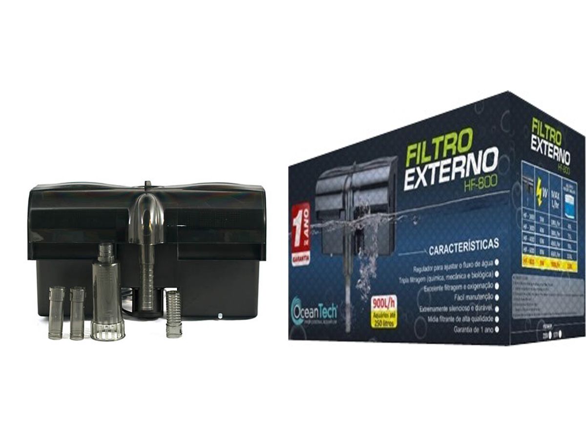 Filtro Externo Ocean Tech Hf-800 Aquario 250l 900l/h Hang On