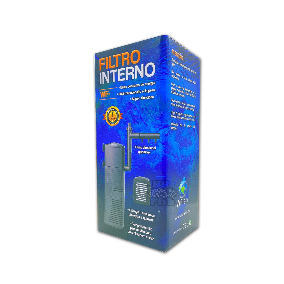 Filtro Interno WF-34 WFish Aquários Filtragem 600L/h 220v