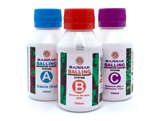 Kit Barrak Balling Nano 100ml Ca Mg Kh Aquario Marinho