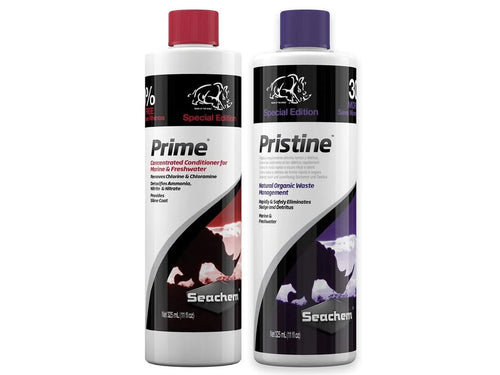 Kit Seachem Prime E Pristine Água Aquários Combo 325ml