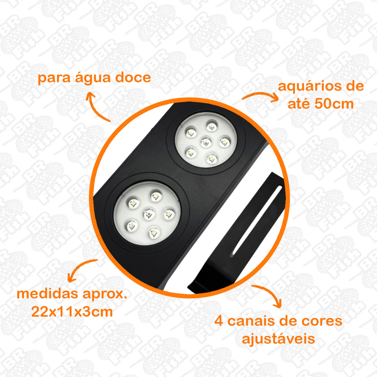 Luminária Artika Ocean Tech Aquários Até 50cm Água Doce Nano