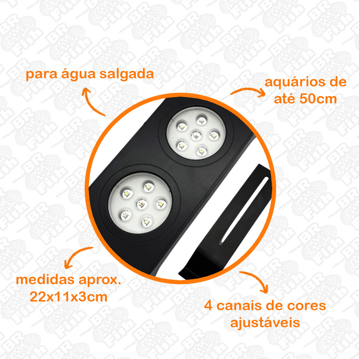 Luminária Artika Ocean Tech Aquários Até 50cm Nano Marinho