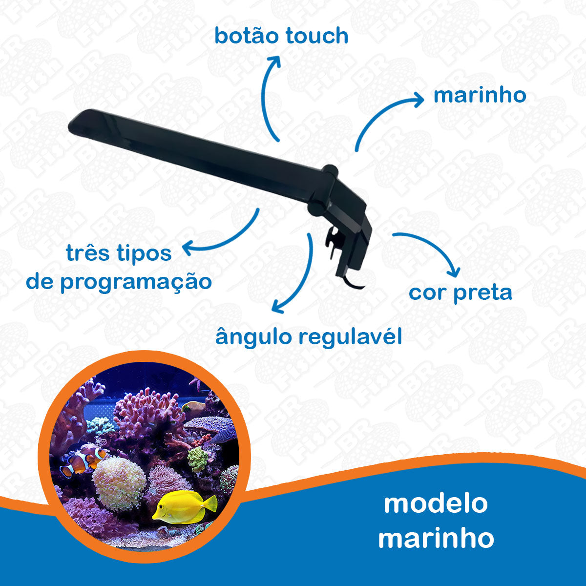 Luminária Nano Light Ocean Tech Para Aquário Marinho 30cm