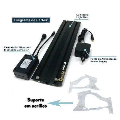 Luminária Nour FreshWater Ocean Tech 80cm Bluetooth Plantado