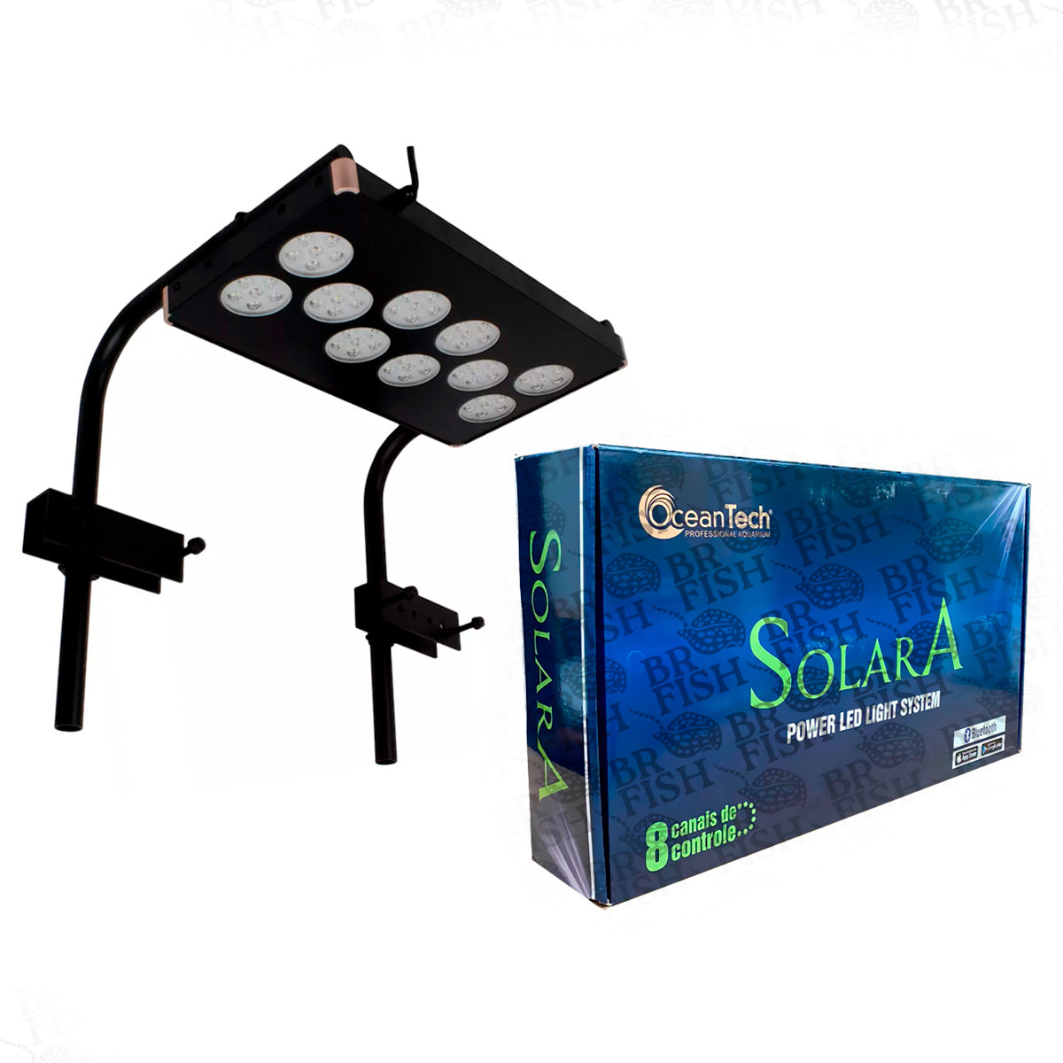 Luminária Solara Plus Ocean Tech Bivolt Aquário Marinho 180w
