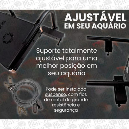 Luminária Solara Plus Ocean Tech Bivolt Aquário Marinho 180w