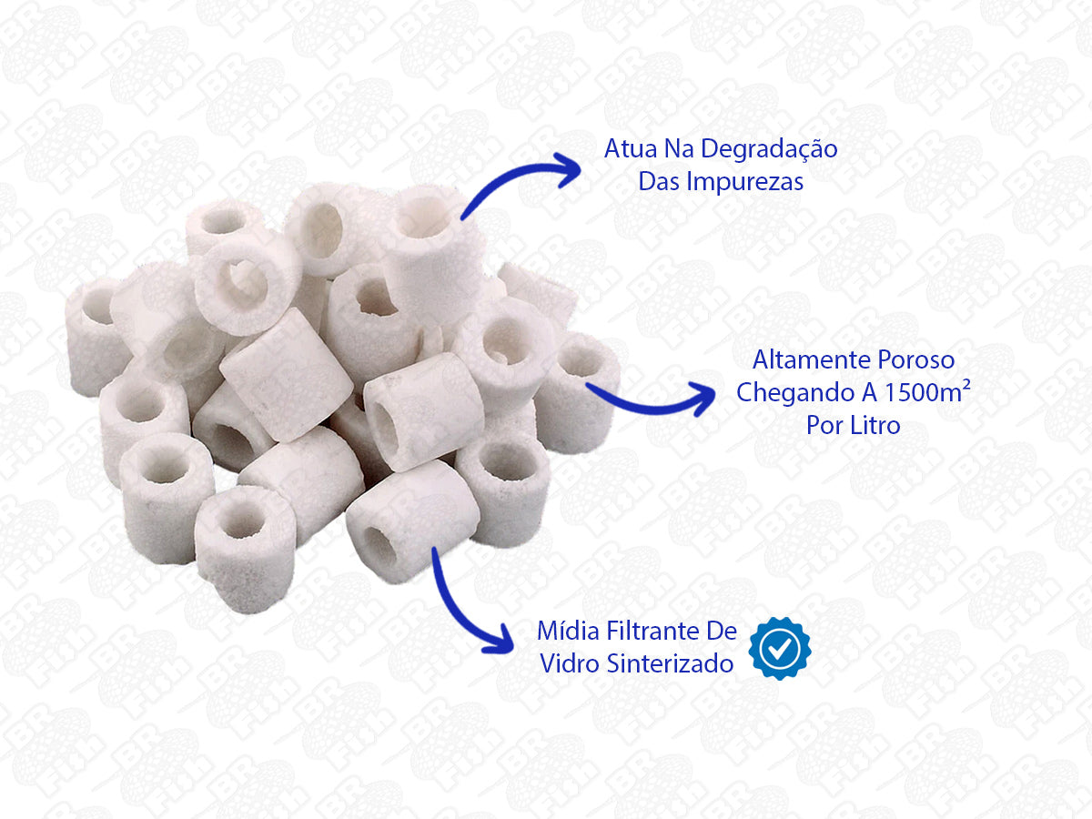 Oceantech Bioglass 6 Litros Mídia Cerâmica Biológica Porosa