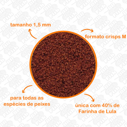 Ração Squid Poytara Black Line Crisps M Peixes Aquários 90g