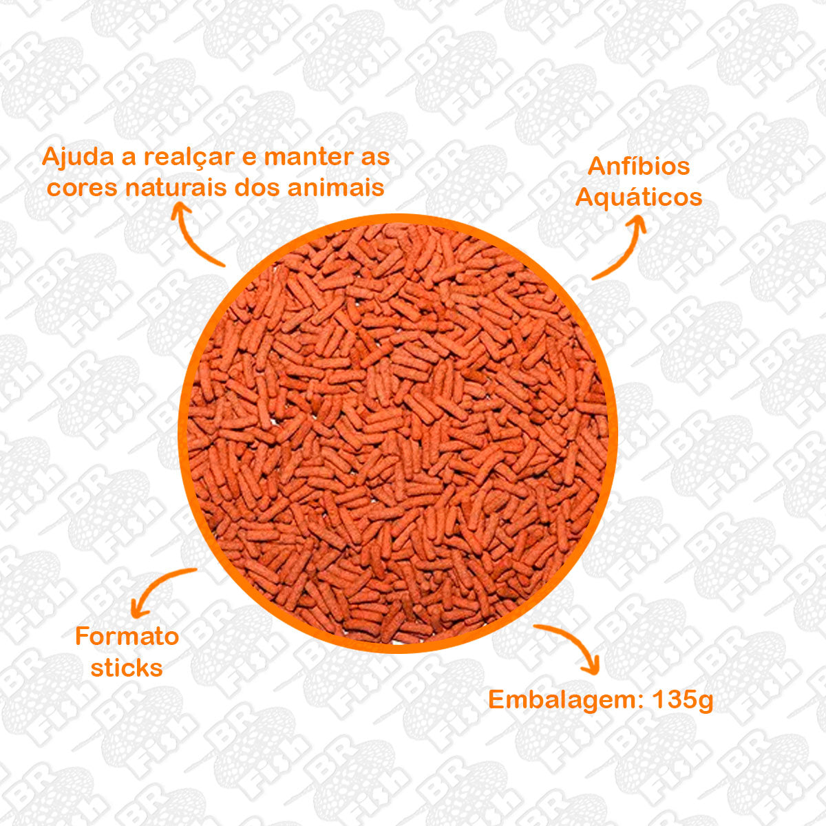 Ração Tropical Axolotl Sticks Axolotes Anfíbio Aquático 135g