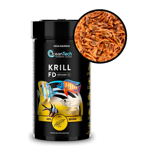 Ração Ocean Tech Krill Liofilizado Água Salgada E Doce 10g