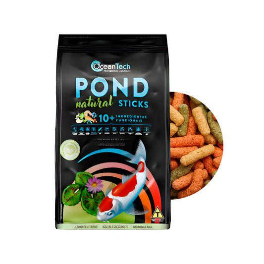Ração Pond Natural Sticks Bag Carpas Lagos 6Kg Ocean Tech