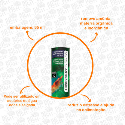 ReeFlowers Shrimps Antioxidant Camarão Remove Amônia 85ml