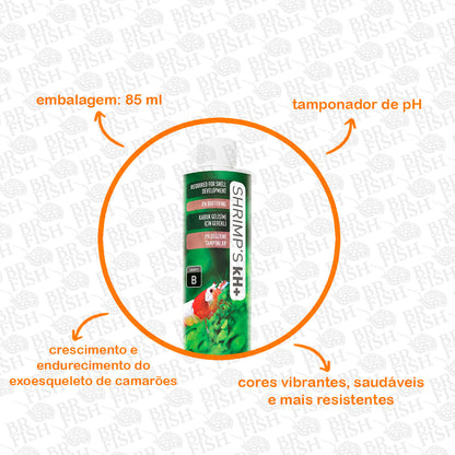 ReeFlowers Shrimps Kh+ Tamponador pH Camarão Água Doce 85ml