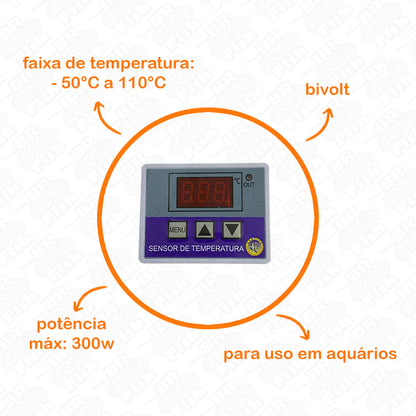 Sensor de Temperatura Digital Zanclus Bivolt Para Aquários