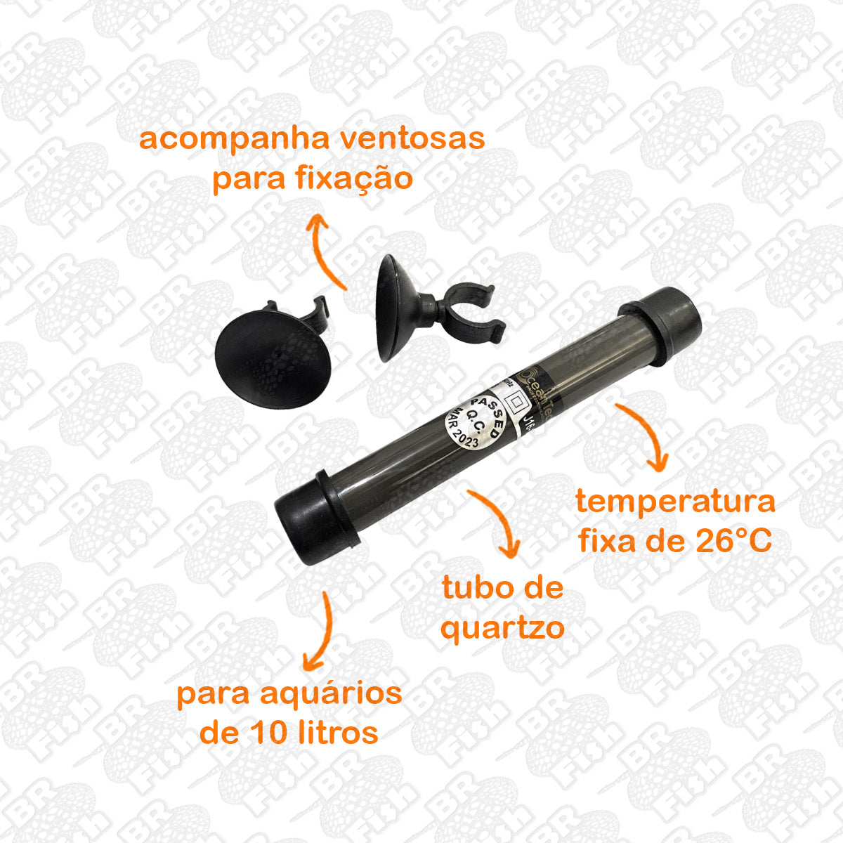 Termostato Nano Ocean Tech Peixe Betta Aquário Até 10L 110v