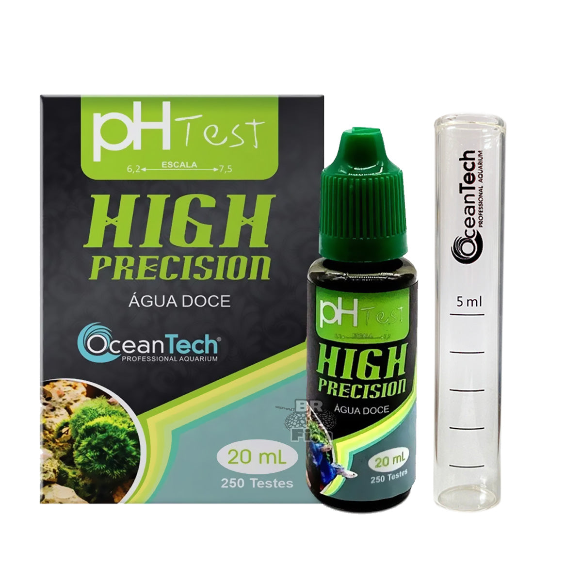 Teste De pH Ocean Tech Água Doce Faz 250 Testes Aquários