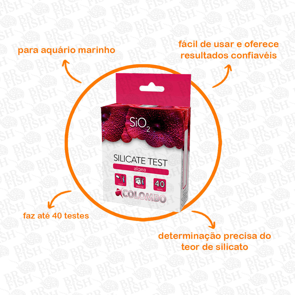Teste Água Silicato Colombo Aquário Marinho Faz 40 Testes